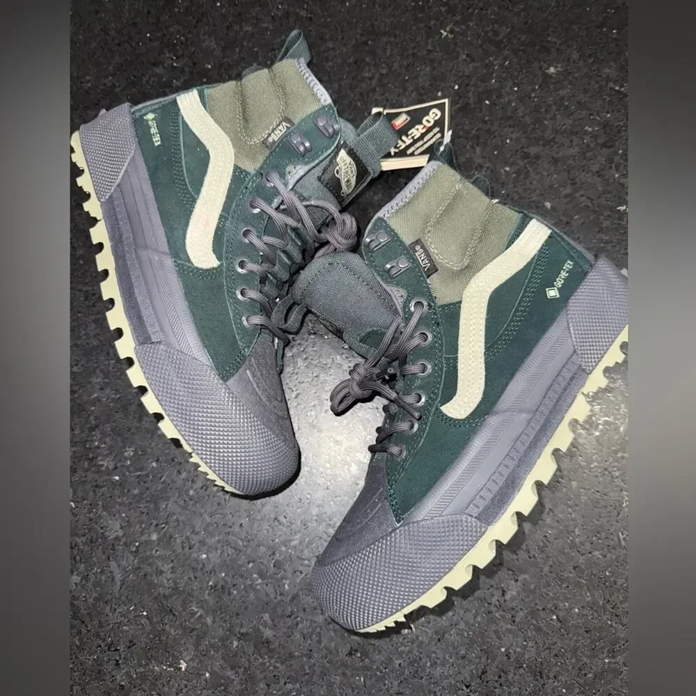 NEW VANS SK8-HI GORE-TEX MTE-3 SHOES SCARAB GRAPE LEAF GREEN UNISEX M6 W7.5